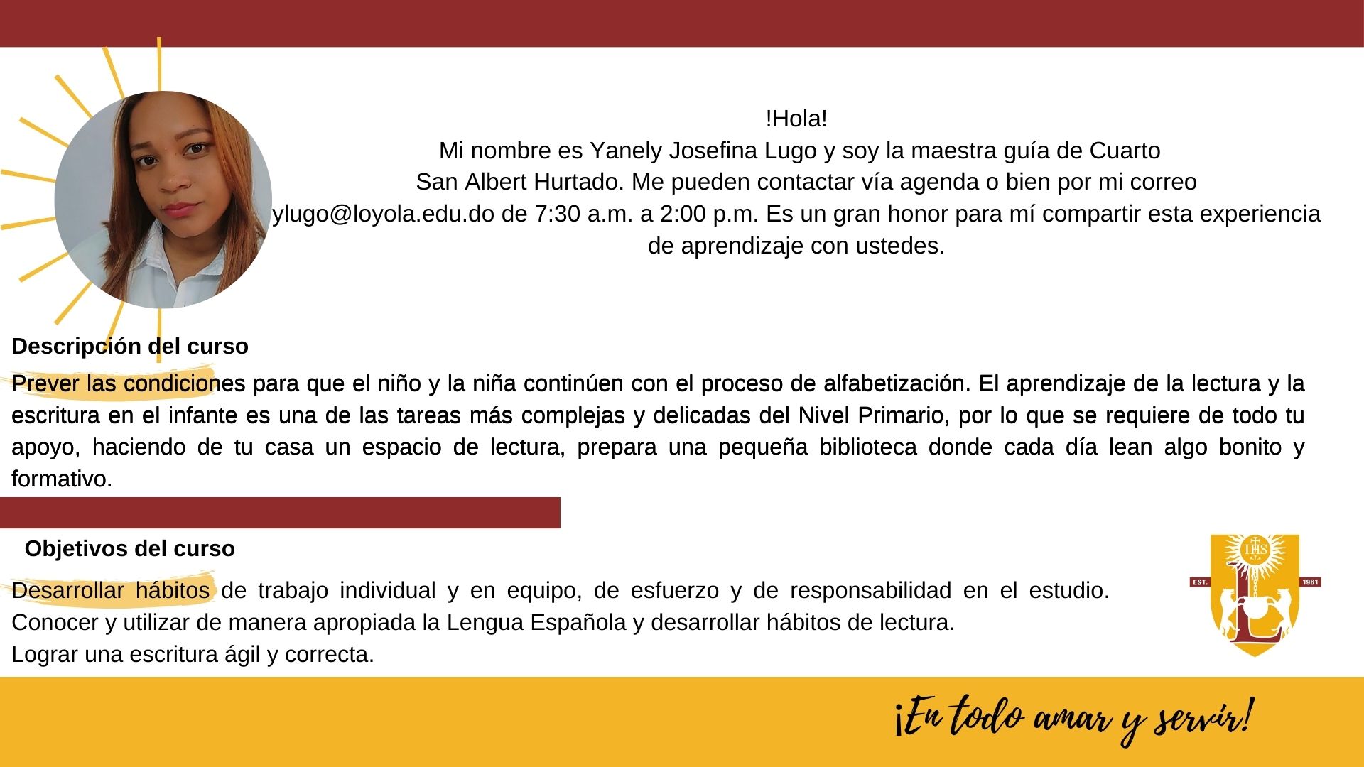 Datos de la profe